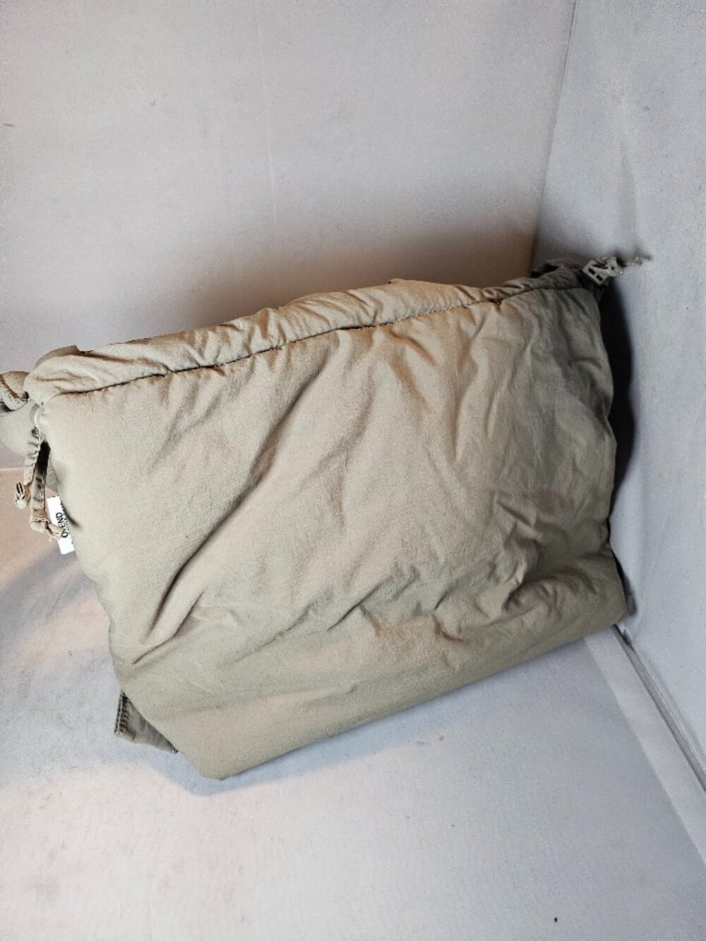 OLEND Ona large soft nylon multiwear crossbody bag in sage green